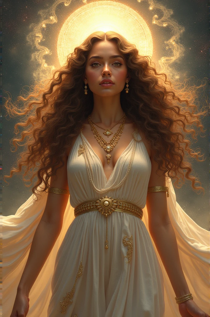 Goddess Paula with curly hair