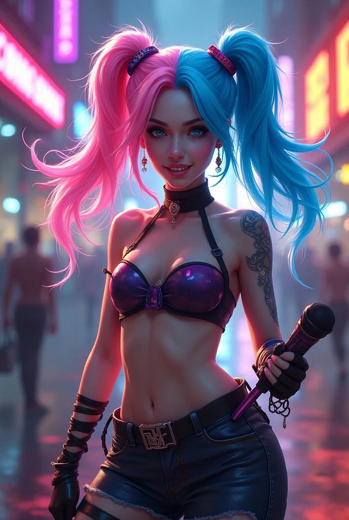 Creates an image of Seraphine in Jinx's body