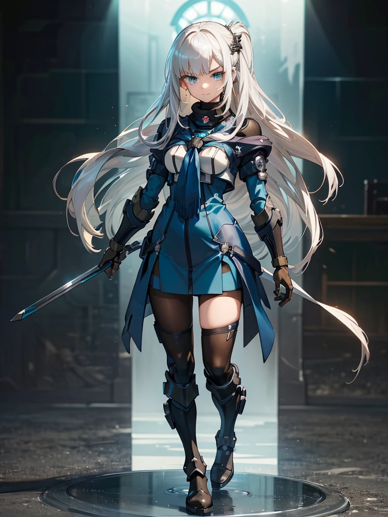 best masterpiece, ultra detailed, best quality, sharp focus, 12K, super high resolution picture, big tits,4K,Perfect Anatomy, highest quality, Rose,Wicked Smile,Provocative attitude
,(young　Girls greet dawn on a pile of rubble:1.1),Wicked Smile,Anime Style,(White ruffled swimsuit, Knee socks, Removed sleeve), (Anime Style:1.4) ,
Silver Hair,(White fingers:1.1,Black gloves),Very long hair,Evil Aura,(From below),Place your hands on your hips,Hypno Lola、
Hollow Eyes,(full body:1.4)
