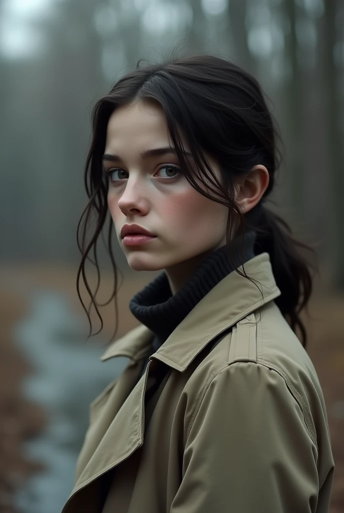  german Girl Teen in Trenchcoat 