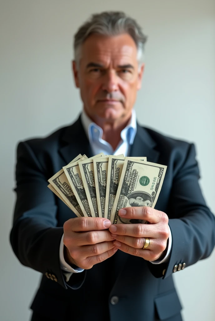 A man with 100 $