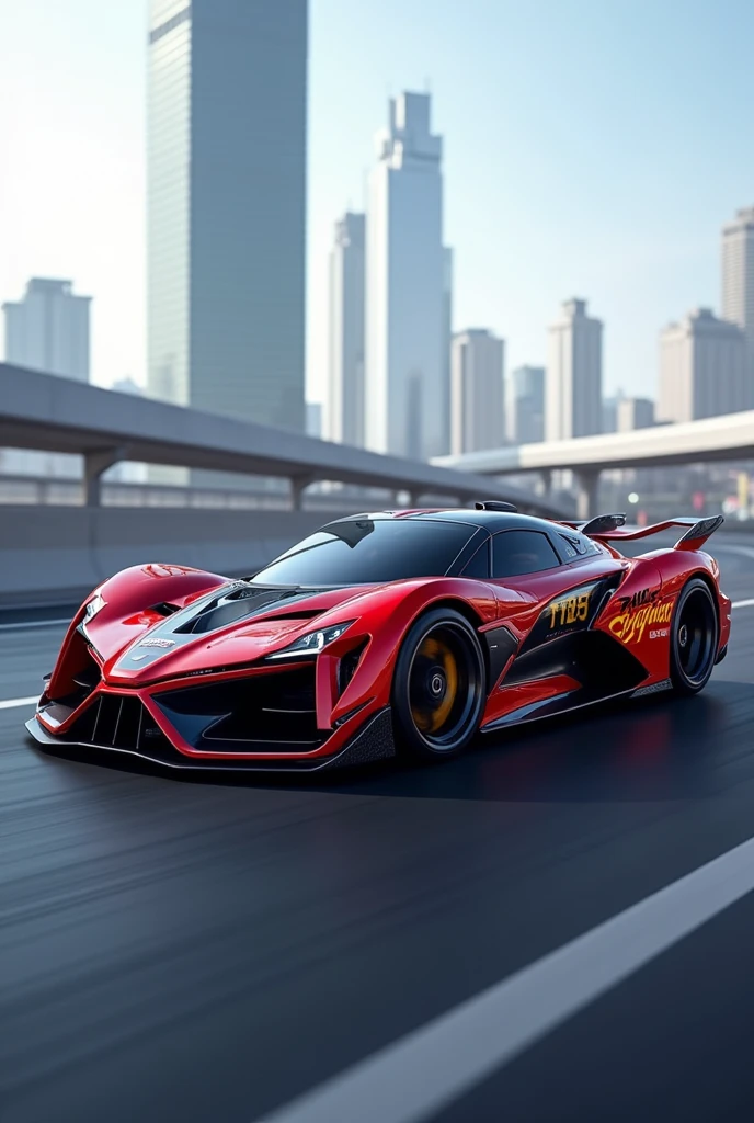 A supercar on the side door it's written what the Figma text