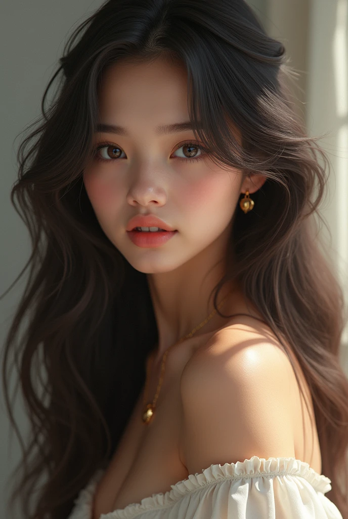 Beautiful girl with long hair