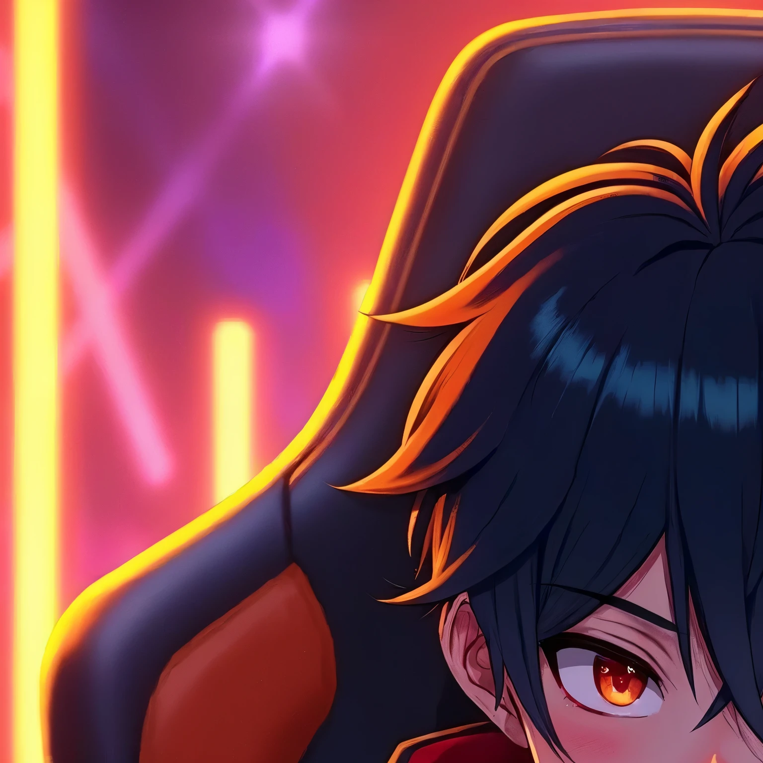 anime boy holding a phone in his hands while sitting in a chair, anime style 4 k, badass anime 8 k, anime art wallpaper 8 k, anime art wallpaper 4k, anime art wallpaper 4 k, anime wallpaper 4k, anime wallpaper 4 k, 4k anime wallpaper, anime boy, 4 k manga wallpaper, anime wallaper, anime style. 8k