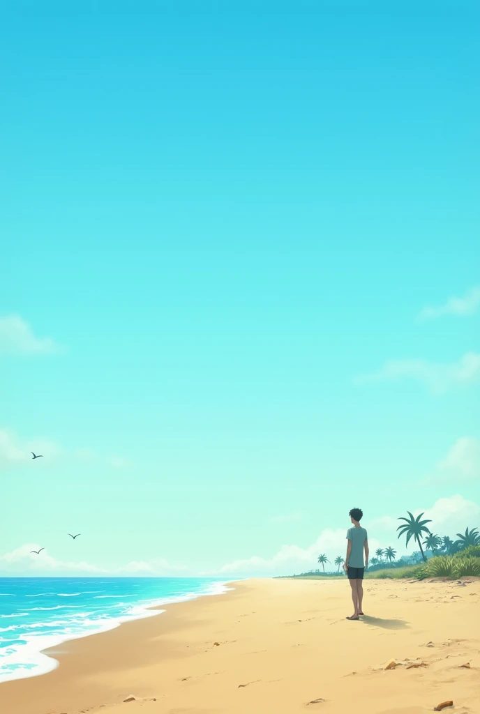 blue sky on the beach