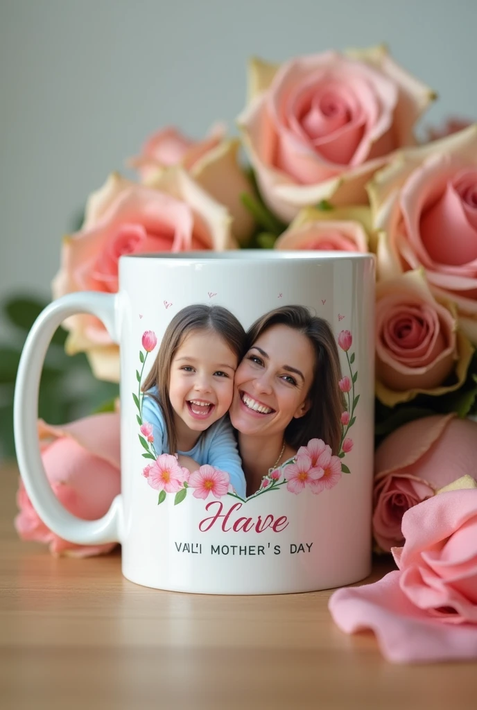 personalized mug to give on Mother's Day with a photo and a phrase