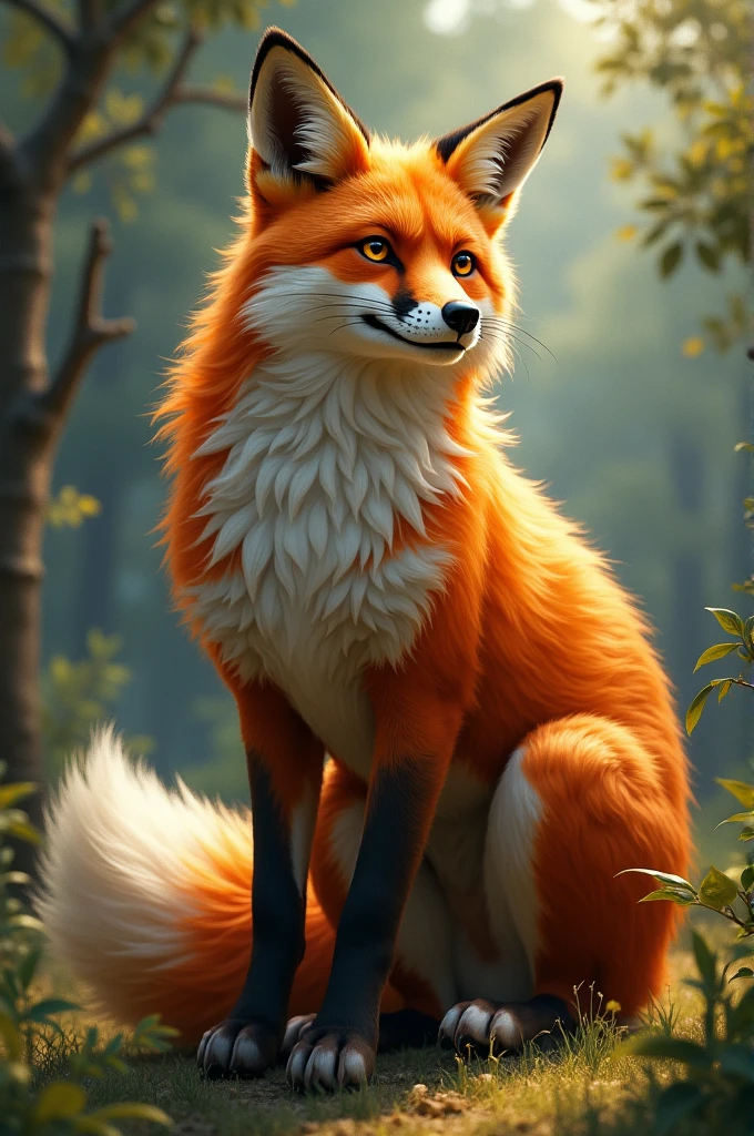 Fox of medium muscle and large buttocks