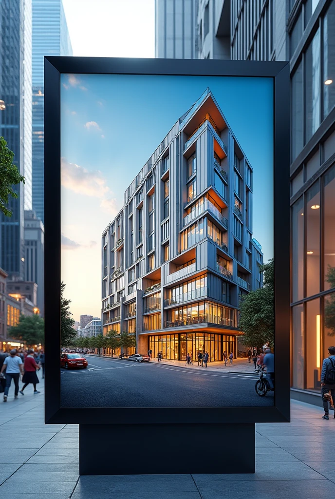 Generate advertising board for under construction building