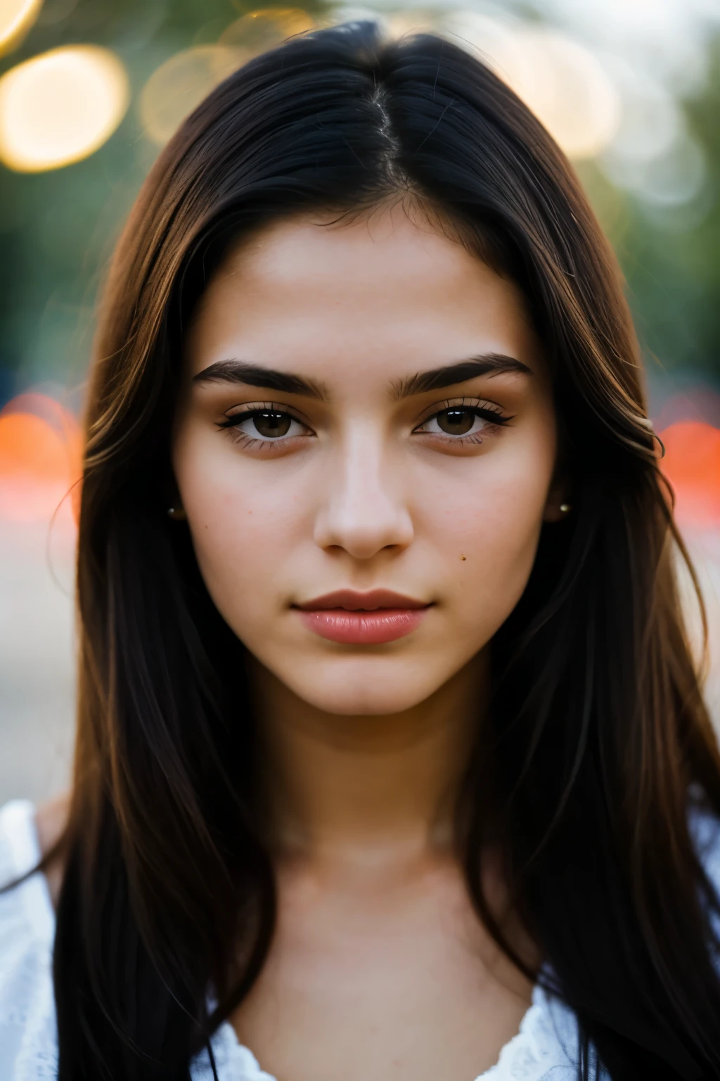 photo of a very beautiful girl, 20 years old, slavic, skin fair, ultra textured skin, shiver, dark hair, Support 160 colors, Shot on ARRI ALEXA 65, bokeh, sharp focus on the subject, filmed by Don McCullin