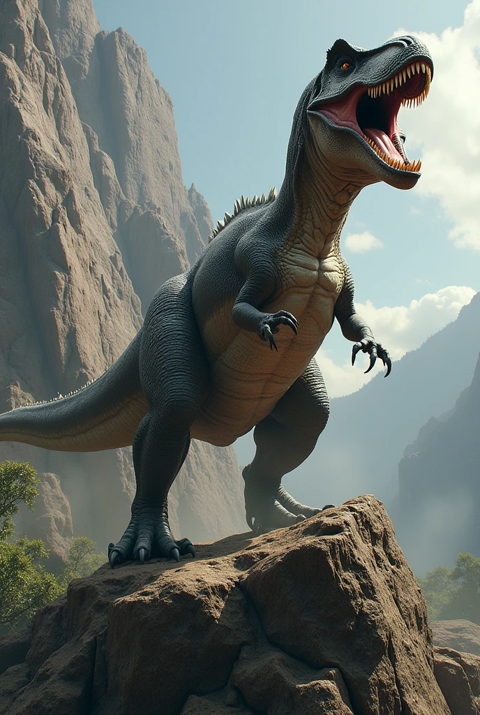 Tyrannosaurus on the rocks