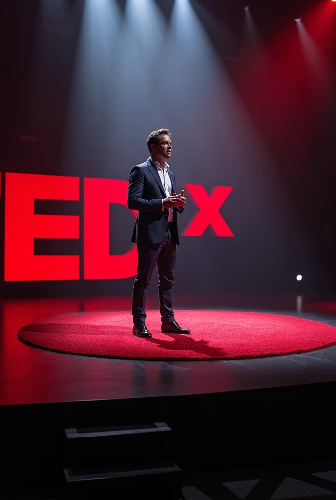 A RAW surreal photo of a Ted Talk，uhd，8k，