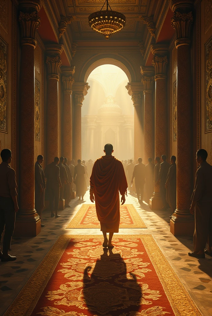 Explain Siddhartha’s internal struggle and his decision to leave behind his princely life, wealth, and family to seek answers to the suffering he has witnessed.
Detail his departure from the palace, known as “The Great Renunciation,” where he embraces the life of a wandering monk.