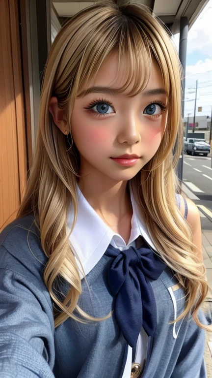 Gal Makeup、Elementary school girl、blonde