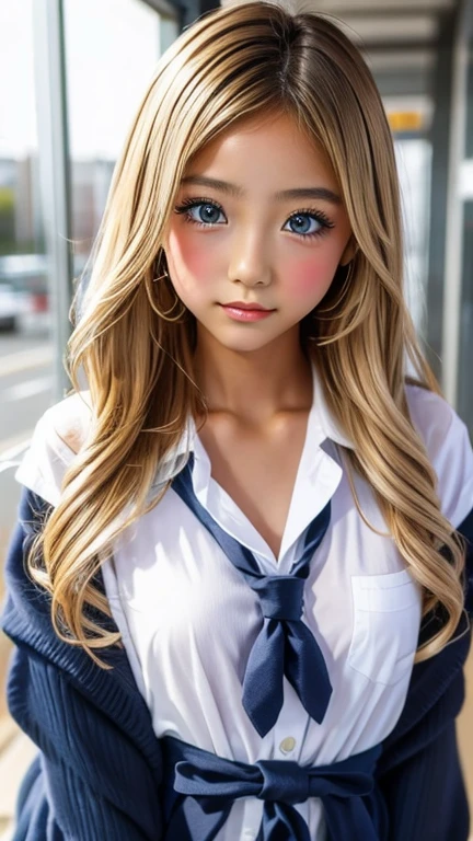 Gal Makeup、Elementary school girl、blonde
