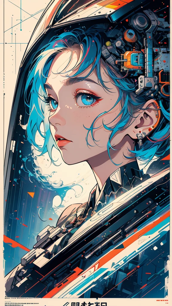 (((masterpiece, highest quality))),(((solo:1.2))),(((1girl:1.2))),32k wallpaper, very detailed, poster, vintage science fiction,(((((geometric cinematic movie poster))))), (bauhaus), shape,(((abstract))),(mid century modern),movie poster,(((((portfolio))))),(((((Close-up))))),(((((bust up))))),((((more various angle)))),(((highlight))),Vast landscape,((((heterochromia)))),(((complete. detailed face))),(((Extremely talented))),(((most complecated machine))),Colorful color scheme