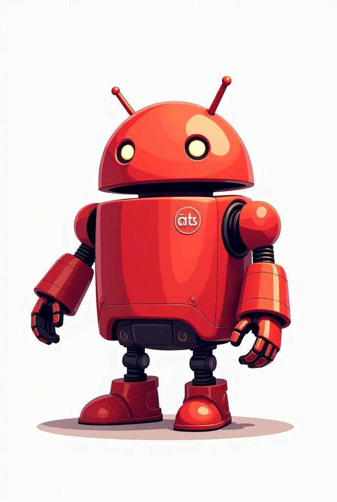 Red android cartoon logo