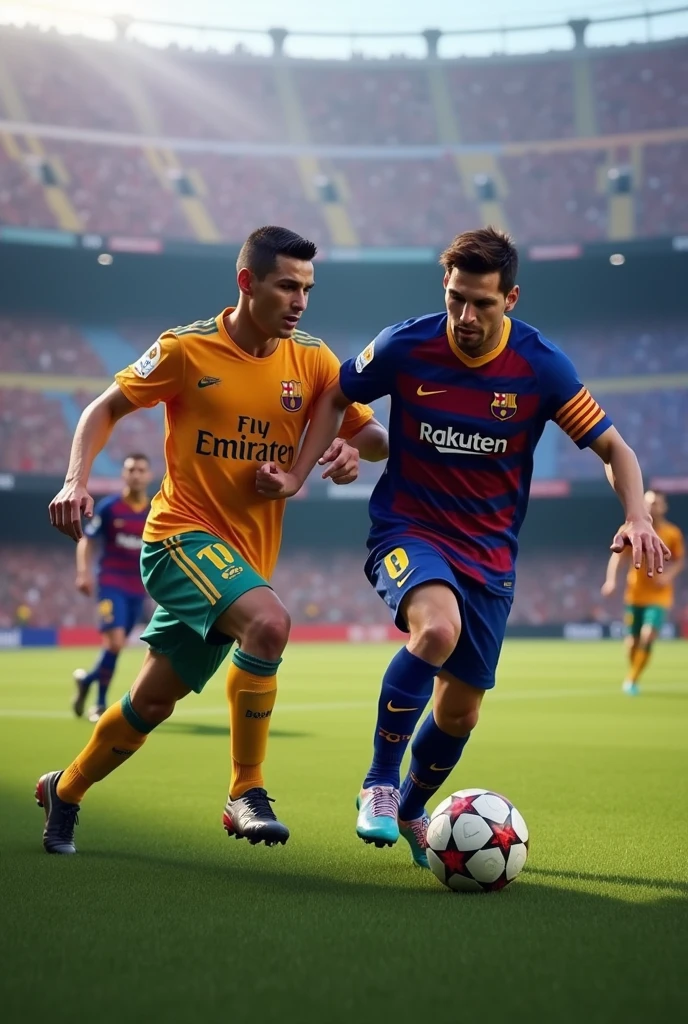 Ronaldo and Messi are players with Barcelona