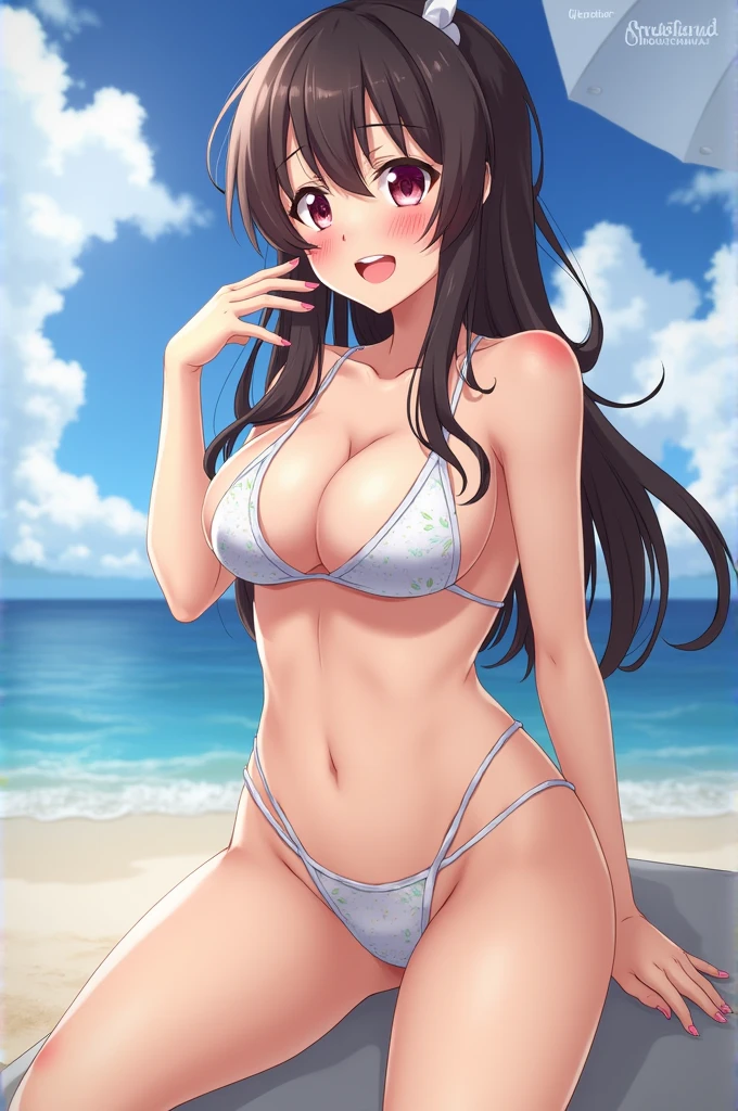 Anime girl show tits