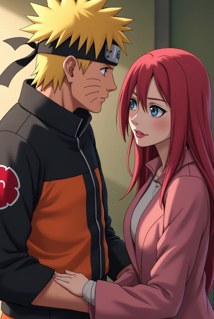Naruto with Kushina without clothes in bed 