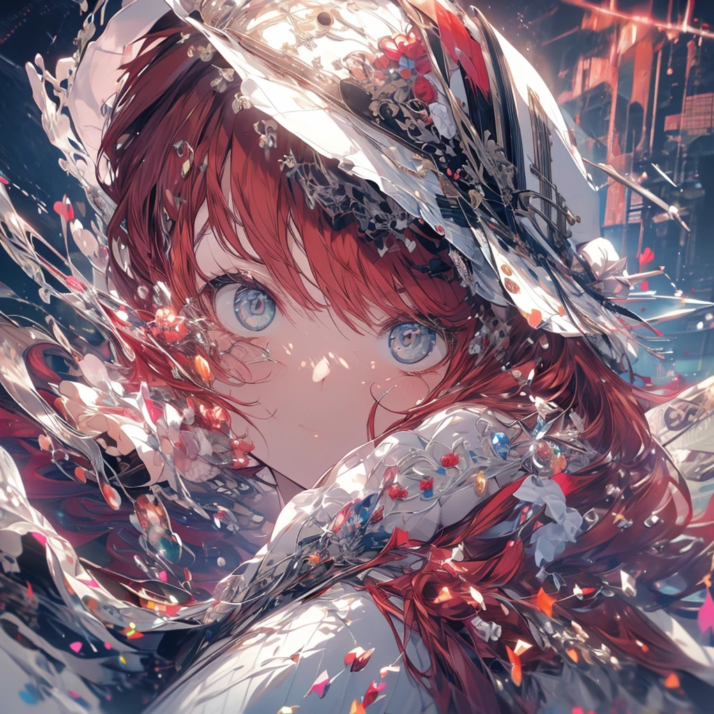 dancegirl,wearingcap,White jacket,high quality,high resolution,1girl,masterpiece,fullbody,8k,wineredhair,solo
