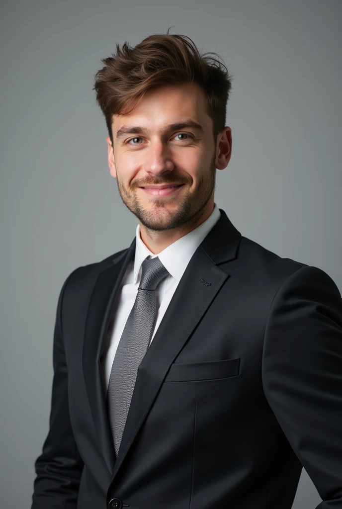 19 years men single person professional photo grey background 