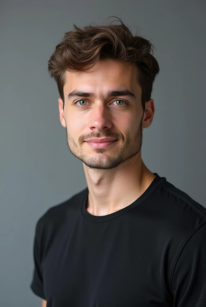 19 years men single person professional photo grey background