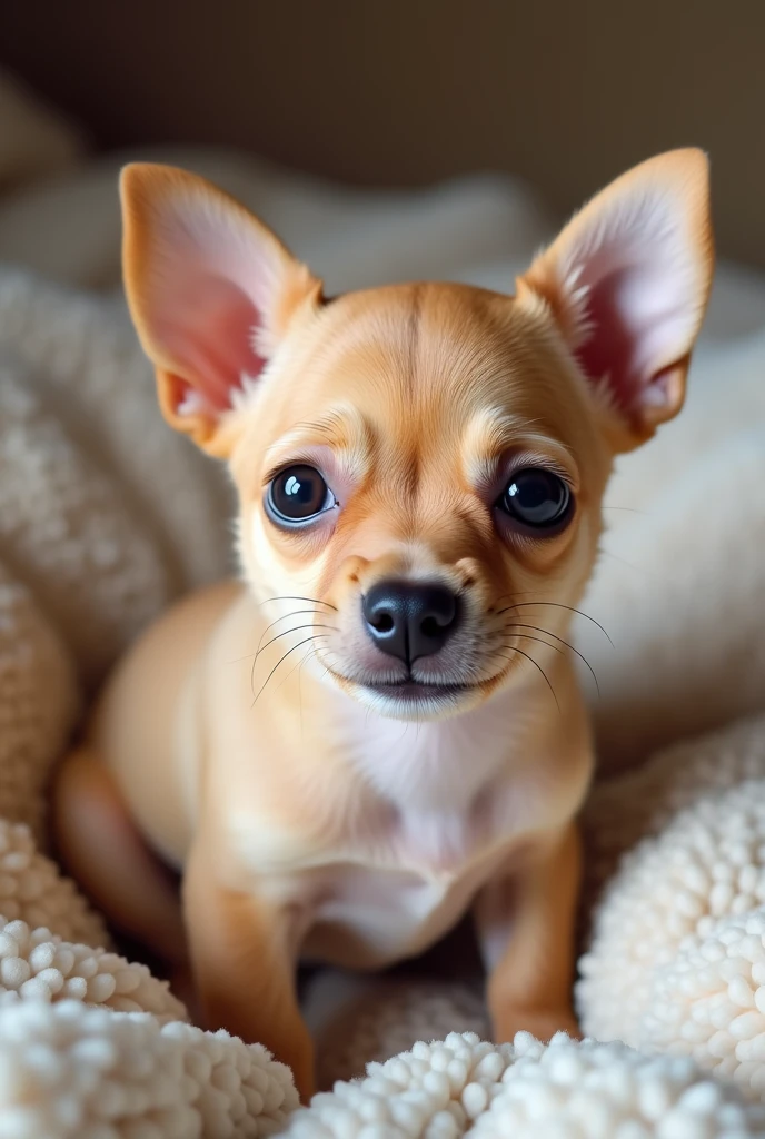 A very curious Chihuahua puppy