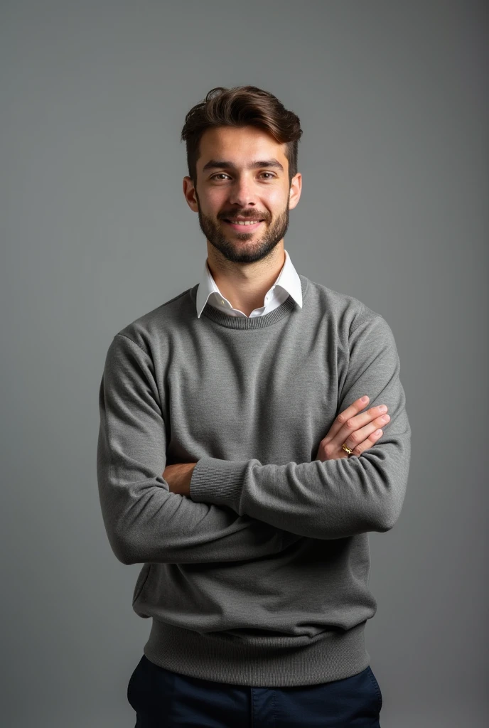 19 years men single person professional photo grey background 