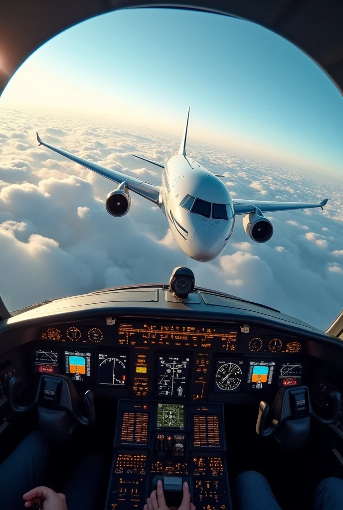 Cockpit Airplane flying 






