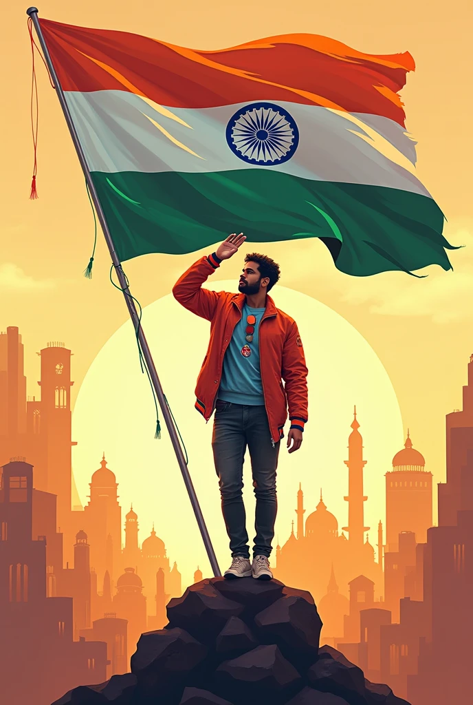 A gay salute Indian flag