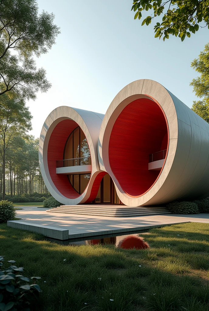 An architecture building that inspired by half of cherry