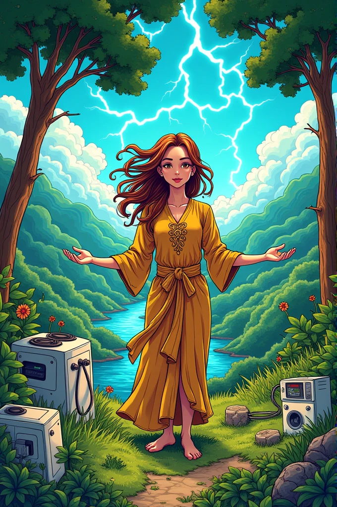 Earth　Nature　electricity　Forgot to turn it off　Comics　Eco　
