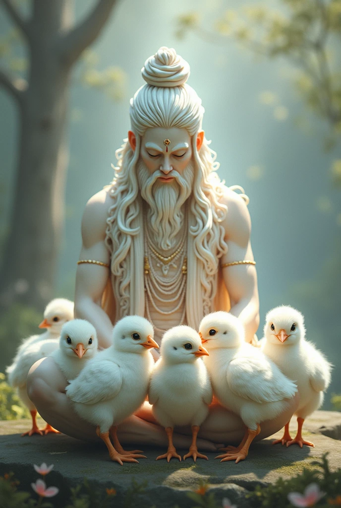 Brahma hermine chicks