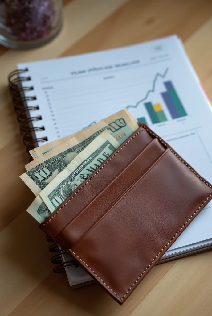 Image of empty wallet and financial planner