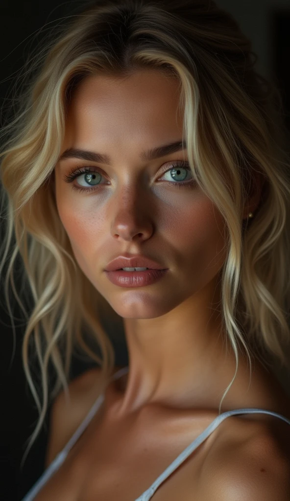 2 people:1.1), ((1. confident and alluring beautiful white woman, 22 years old, a thin fit body, big gray eyes, with golden blonde hair nude)), ((2. African American male, 20 years old, with black hair)), intricate details, (sex:1.3), (realistic sex:1.3), best quality, detailed pussy, detailed cock, intricate details, (sex:1.3), (realistic sex:1.3), extremely detailed, hyper realistic, photorealistic, dim lighting, youthful, seductive expression, high-res photography.