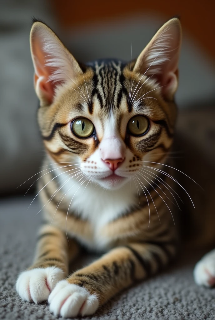 A cock fucks a cat's pussy