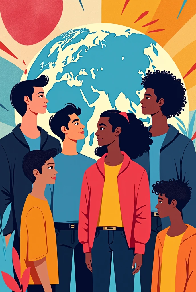 International youth day poster background