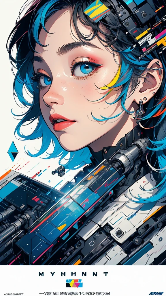 (((masterpiece, highest quality))),(((solo:1.2))),(((1girl:1.2))),32k wallpaper, very detailed, poster, vintage science fiction,(((((geometric cinematic movie poster))))), (bauhaus), shape,(((abstract))),(mid century modern),movie poster,(((((portfolio))))),(((((Close-up))))),(((((bust up))))),((((more various angle)))),(((highlight))),Vast landscape,((((heterochromia)))),(((complete. detailed face))),(((Extremely talented))),(((most complecated machine))),Colorful color scheme