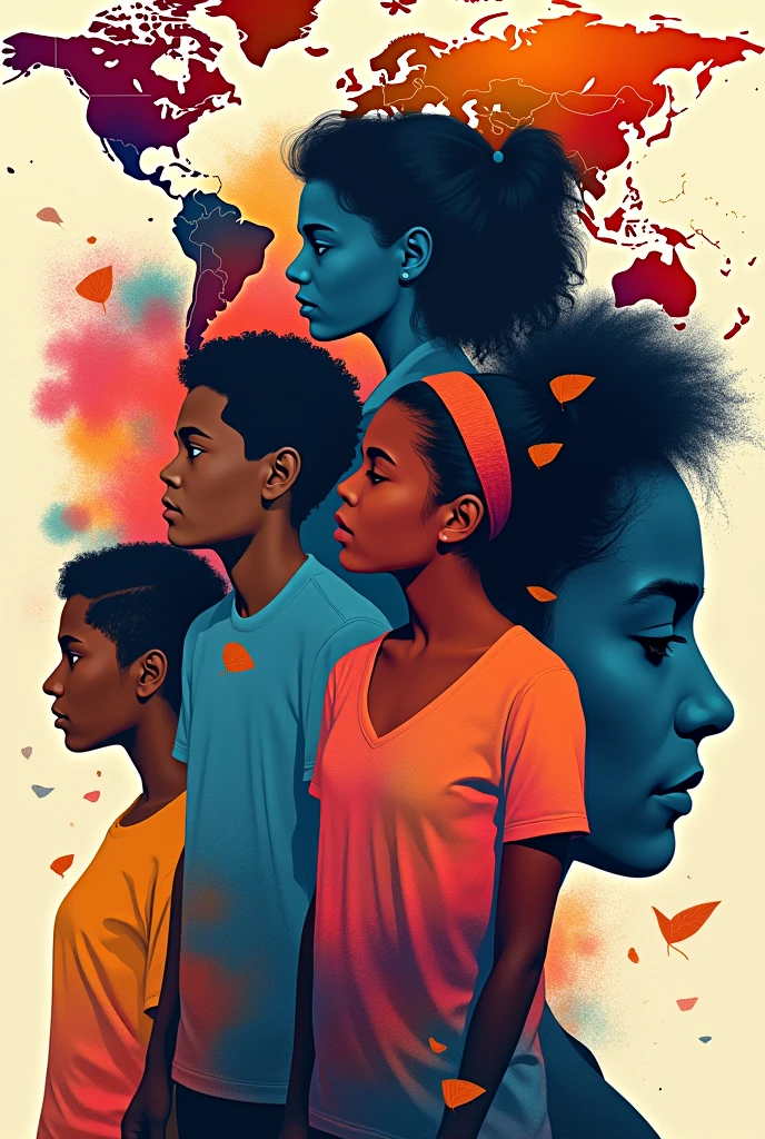International youth day creative poster background