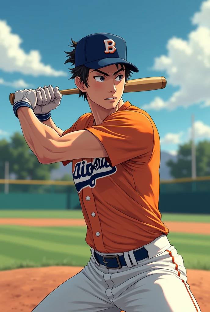 Refreshing sportsman man baseball、Japanese、Short hair, 30 years old！　A bit more muscle