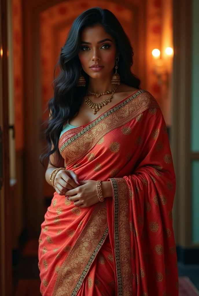 Pornstar mia khalifa in sexy saari.