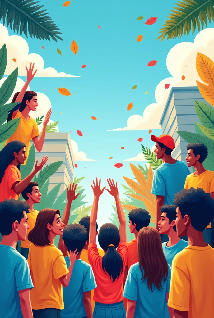 International youth day creative poster background image