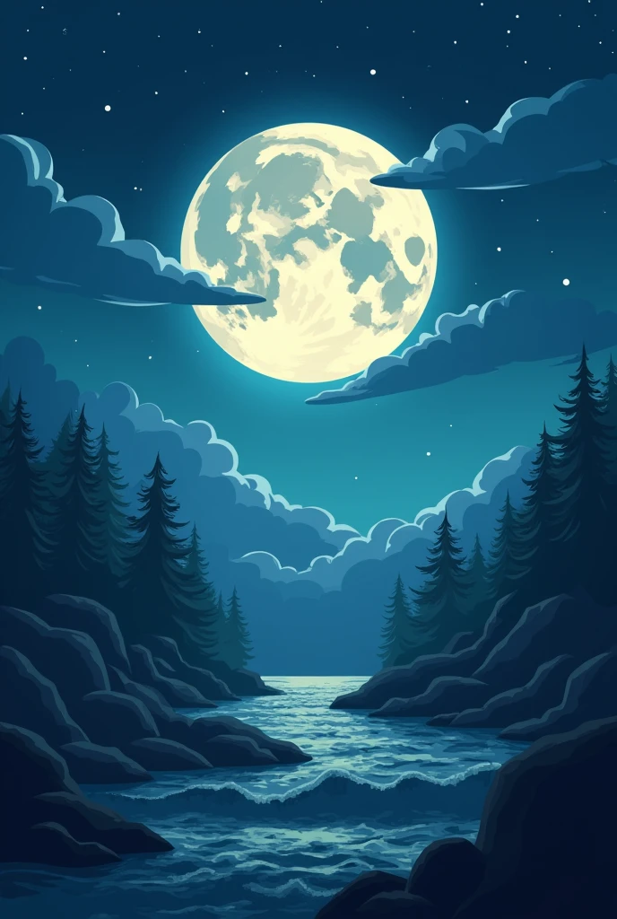 Moon not cartoon