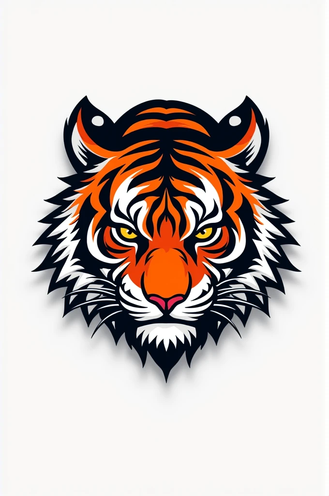 Make tiger eyes logo using stripes of the tiger