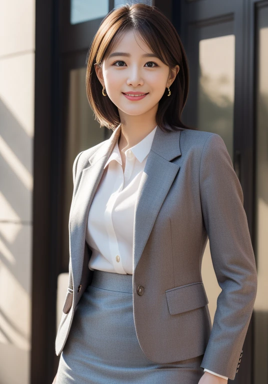 (Highly detailed CG Unity 8K wallpapers, Highest quality, Very detailed, ((Perfect beauty)), Looking at the camera:1.2, The light shines on your face:1.5, Gray background, Professional Lighting), Upper Body, 20-year-old Japanese female paralegal. (Skirt Lift), ((Skirt Lift by myself)),dark, Back to practical style; Oval face and well-defined eyebrows, Intelligent almond-shaped eyes, Straight nose, and a gentle tone. Outfit includes a tailored blazer, Crisp white shirt, discreet pendant necklace, It symbolizes her efficient and focused personality., front, Mid Shot, smile, mini skirt, pantyhose, High heels, Perfect beauty, president&#39;secretary, I can see your pants, ((Open cafe in the business district)), sitting and having coffee、(Skirt Lift), ((Skirt Lift by myself)),
