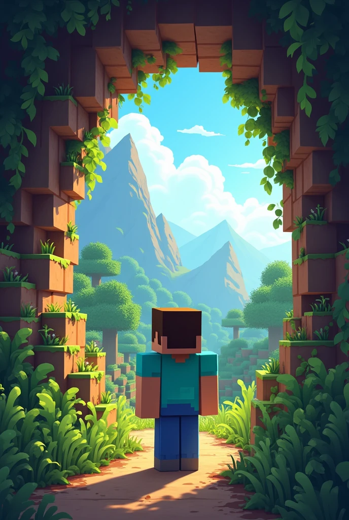 Creat a thumbnail welcome to my mine craft world