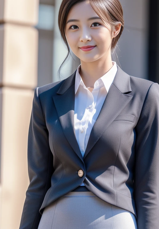 (Highly detailed CG Unity 8K wallpapers, Highest quality, Very detailed, Looking at the camera:1.2, The light shines on your face:1.5, Gray background, Professional Lighting), Upper Body, 20-year-old Japanese female paralegal. (Skirt Lift), ((Skirt Lift by myself)),dark, Back to practical style; Oval face and well-defined eyebrows, Intelligent almond-shaped eyes, Straight nose, and a gentle tone. Outfit includes a tailored blazer, Crisp white shirt, discreet pendant necklace, It symbolizes her efficient and focused personality., front, Mid Shot, smile, mini skirt, pantyhose, High heels, Perfect beauty, president&#39;secretary, I can see your pants, ((Open cafe in the business district)), sitting and having coffee、(Skirt Lift), ((Skirt Lift by myself)),　((Perfect beauty)),