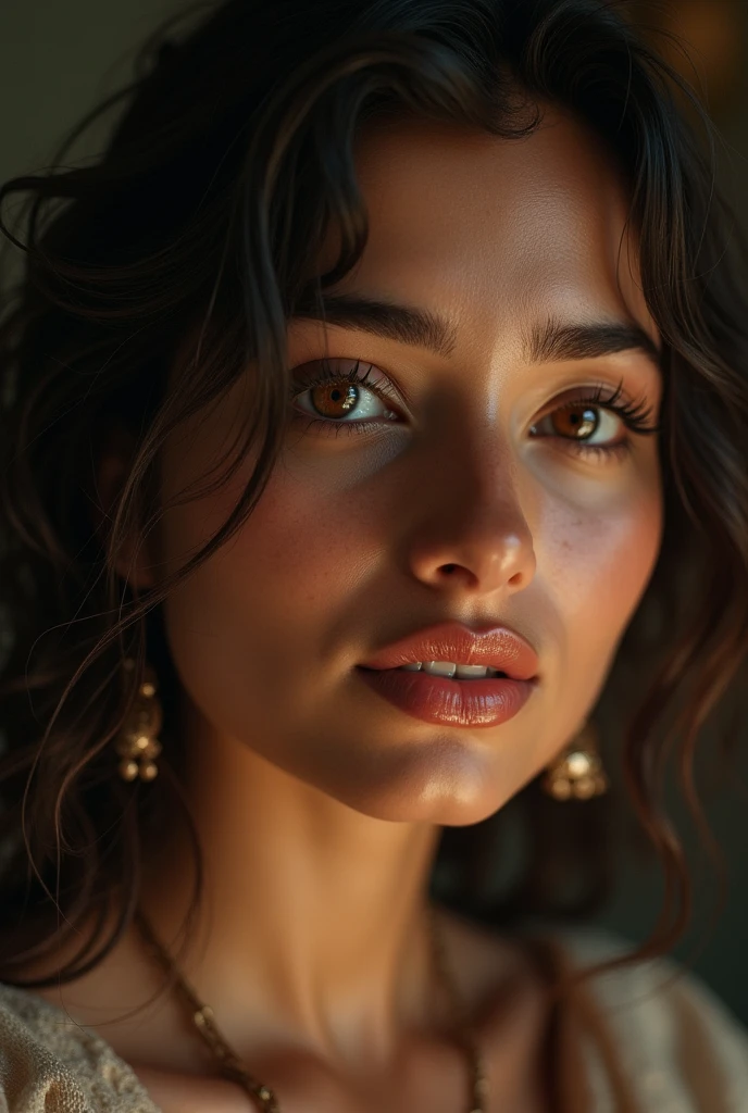(Masterpiece, realistic, photorealistic, 1girl, hyperrealistic, detailed face, beautiful detailed eyes, beautiful detailed lips, extremely detailed skin, long eyelashes, intricate details, cinematic lighting, dramatic lighting, color palette, chiaroscuro, oil painting, digital art, concept art, 8k, high resolution, ultra Detailed) lovly young aged Indian young women:1.1, Beautiful curvy full body, (Indian milf showing off huge cleavage:1.2) and (huge saggy breast:1.4), front open blouse, without sarre, (full body Soaked in sweat:1.2)( oversized blouse)(saggy :1.4)(huge saggy breasts:1.3) erected nipples,(thick thighs:1.1)erotic,bold seducing:1.4, (without saree:1.1), blouse, cuming facial expressions:1.3,( lying down random front up seducing poses:1.4),indian traditional outfits saree, valley, breastfeeding:1.4, kissing photography, prime lens cinematic, professional,