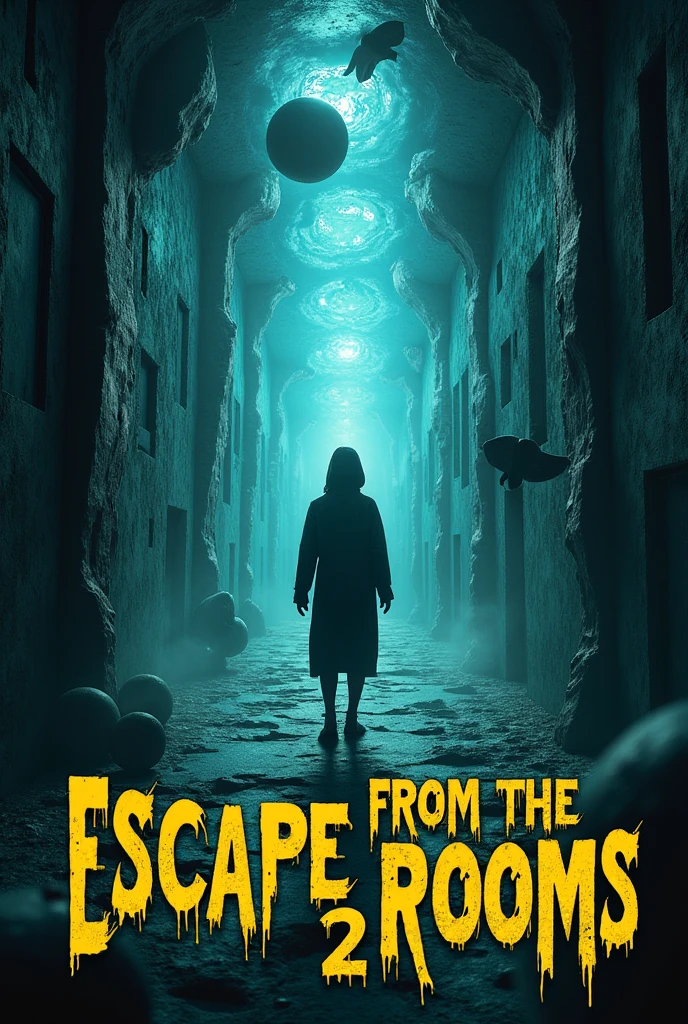 Una imagen escape room, con el titulo Escape from the dream rooms 2 en color amarillo. De 1920x1080