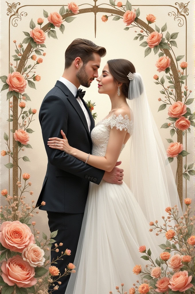Unique and aesthetic wedding card design 
